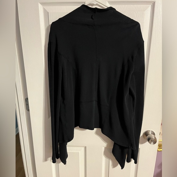 Aeropostale Black Open Front Sweater with Cozy Knit Fabric size XL - Picture 3 of 7